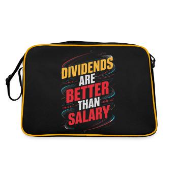 Dividends are better than salary - Retro Bag - black/gold - Back