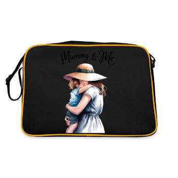 Mama und ich – Endlose Liebe - Retro Tasche - Schwarz/Gold - Hinten