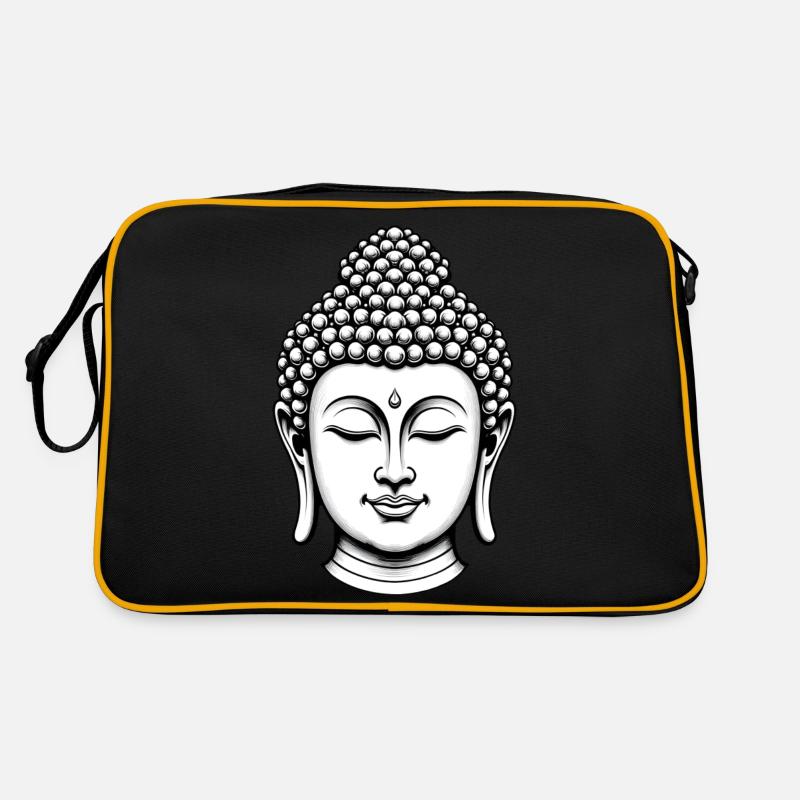 Buddha-Kopf Retro Tasche