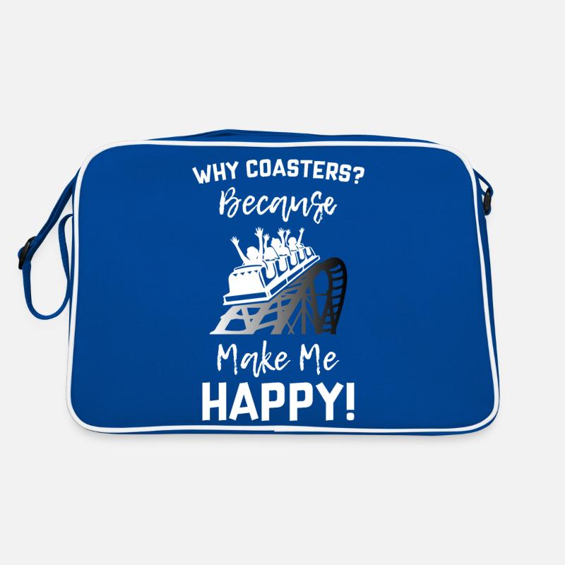 Roller Coaster Make Me Happy Retro Tasche