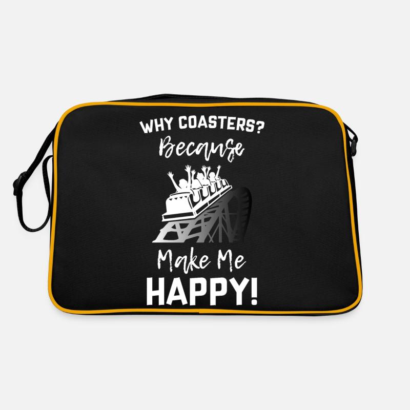Roller Coaster Make Me Happy Retro Bag