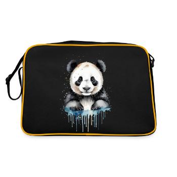 Panda Ludique Aquarelle - Sac Retro - noir/or - Dos