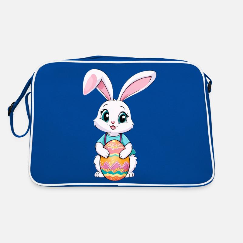 Easter bunny with Easter eggs Retro Bag
