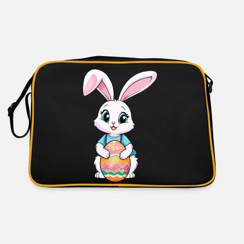 Osterhase mit Ostereiern Retro Tasche