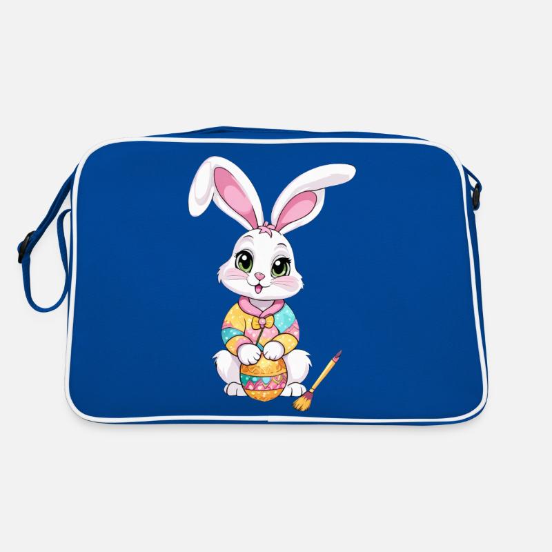 Easter bunny with Easter eggs Retro Bag