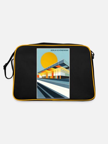 Berlin Schöneweide - Retro Tasche - Schwarz/Gold