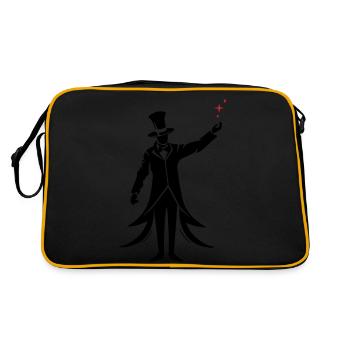 Magician Silhouette Wizard - Retro Bag - black/gold - Back