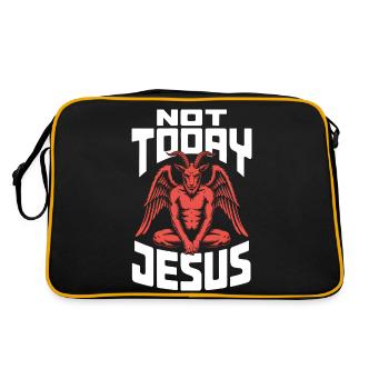 Not Jesus today! Satanist Atheist Goth Aesthetic - Retro Bag - black/gold - Back