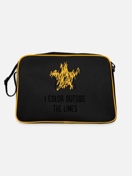 unangepasst - Retro Tasche - Schwarz/Gold