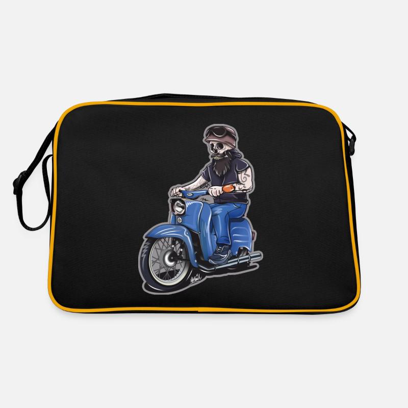 Zweitackt forever - Retro Tasche - Schwarz/Gold