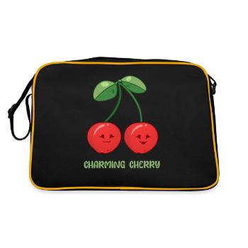 Enchanting cherry - Retro Bag - black/gold - Back