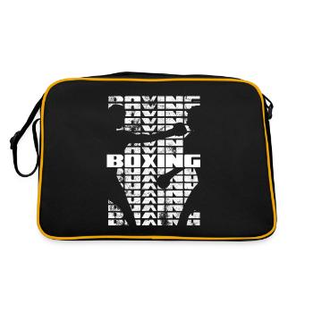 Boxing Boxer Shadow Vintage - Combat Sport - Retro Bag - black/gold - Back