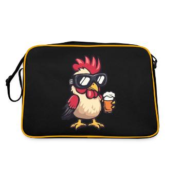 Hahn Apres Ski Bier - Retro Tasche - Schwarz/Gold - Hinten