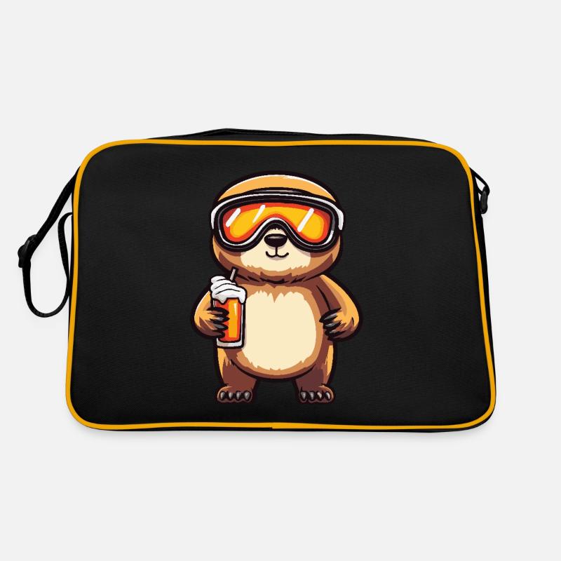 Faultier Apres Ski Bier Retro Tasche