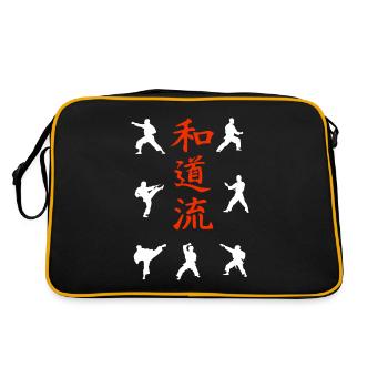 Wado-Ryu Techniques and Kanji Shirt - Retro Bag - black/gold - Back