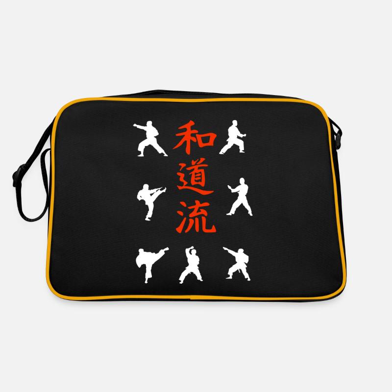 Wado-Ryu Techniques and Kanji Shirt Retro Bag