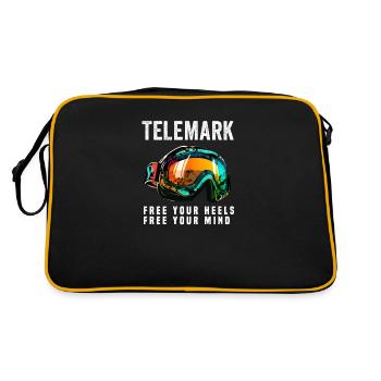 Télémark Ski Free Heel et Mind Goggles - Sac Retro - noir/or - Dos