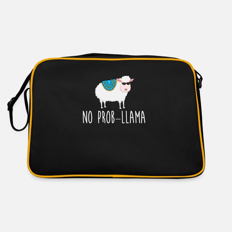 No Prob LLama - Retro Bag - black/gold