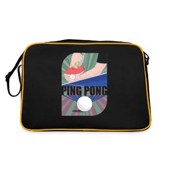 Ping Pong - Retro Bag - black/gold - Back