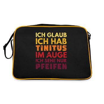 Croyez que j’ai tinitus dans l’œil que je ne vois que siffler - Sac Retro - noir/or - Dos