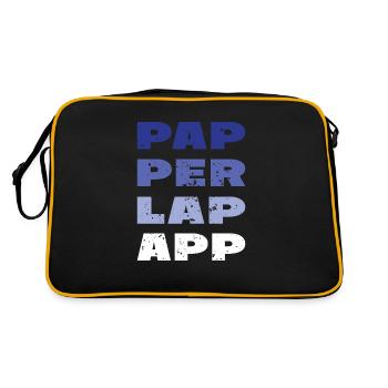 PAP PER LAP APP - Retro Bag - black/gold - Back