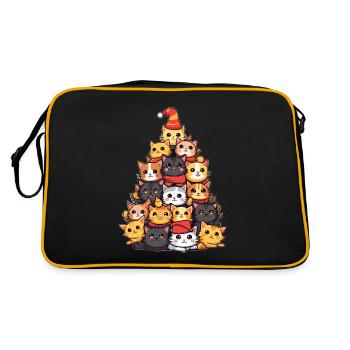 Chats dans la magie de Noël - Parfait pour - Sac Retro - noir/or - Dos