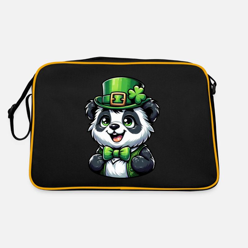 Célébration du panda de la Saint-Patrick Sac Retro