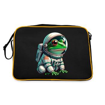 Frog astronaut in space - Retro Bag - black/gold - Back