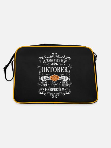 Legends were born October 2002 - Retro Bag - black/gold - Back