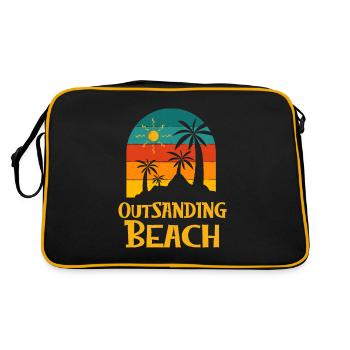 Outsanding Beach Summer Trip Tropical Funny - Retro Bag - black/gold - Back