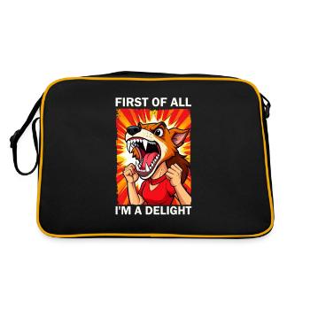 Tout d’abord, je suis un délice - Sac Retro - noir/or - Dos