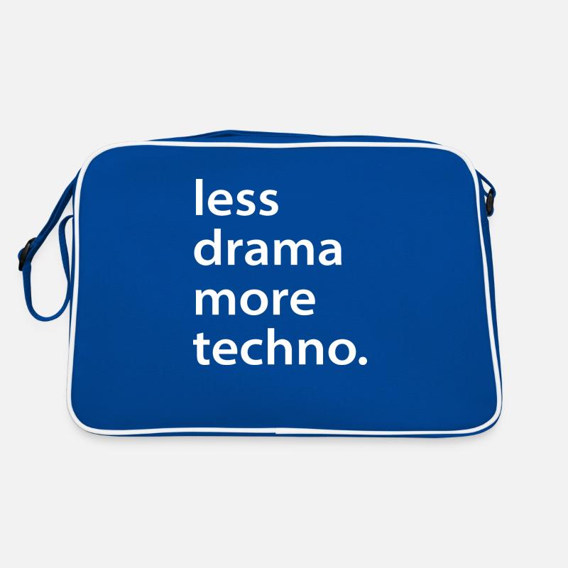 Moins de drame plus de techno cadeau rave disant Sac Retro