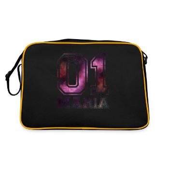 Maria - Retro Tasche - Schwarz/Gold - Hinten