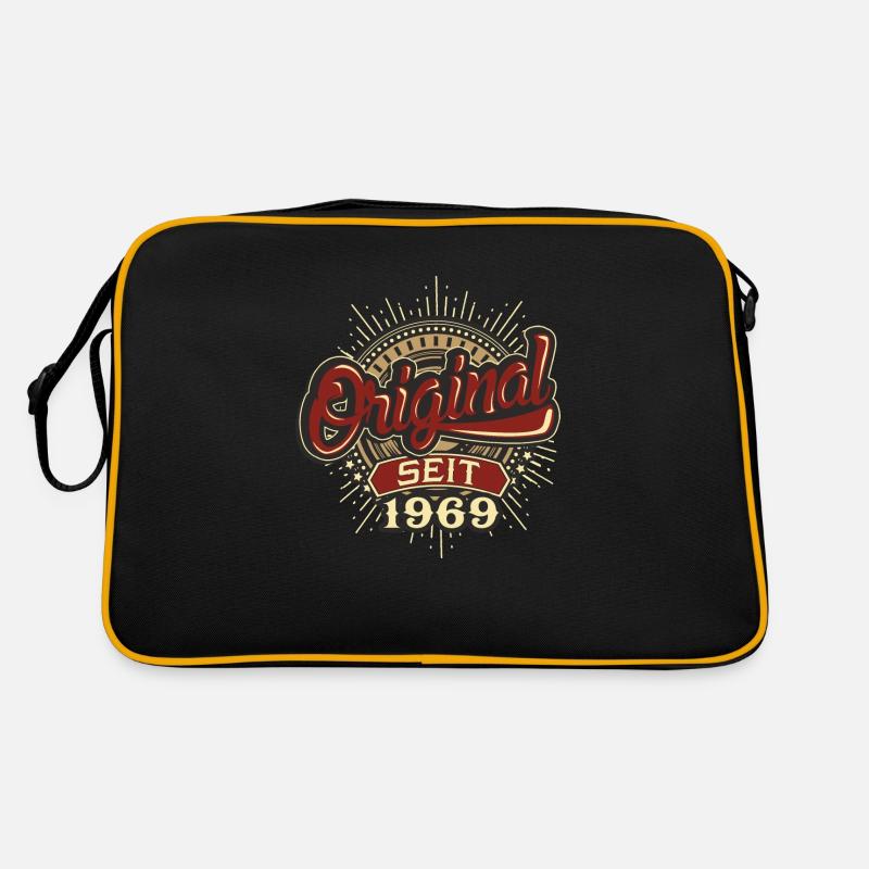 Geburtstag Original seit 1969 - Retro Tasche - Schwarz/Gold