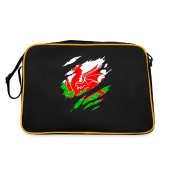 Ripped shirt welsh - Retro Bag - black/gold - Back