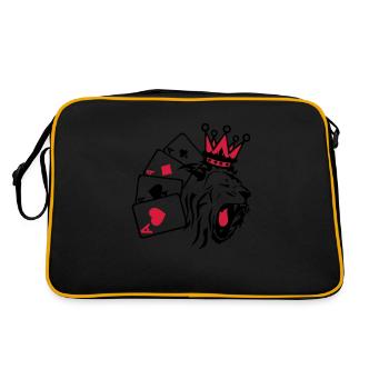 king roi poker lion1 - Sac Retro - noir/or - Dos
