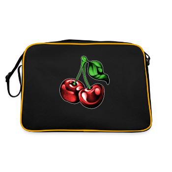 Cherries in chest pocket - Retro Bag - black/gold - Back
