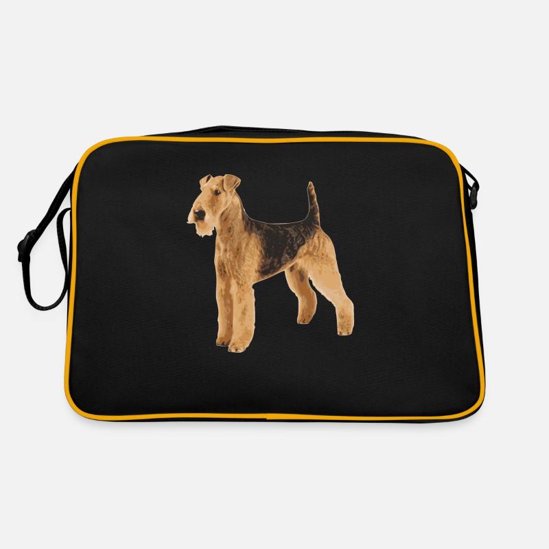 Airedale Terrier - Retro Bag - black/gold