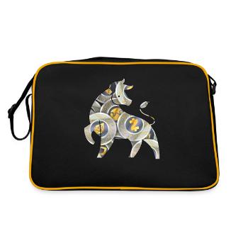crypto bull - Retro Tasche - Schwarz/Gold - Hinten