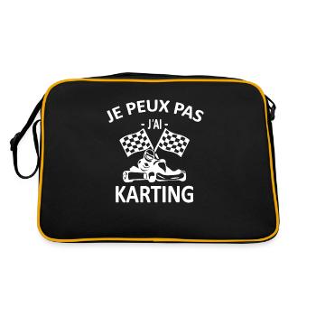 Je Peux Pas J'ai Karting - Sac Retro - noir/or - Dos