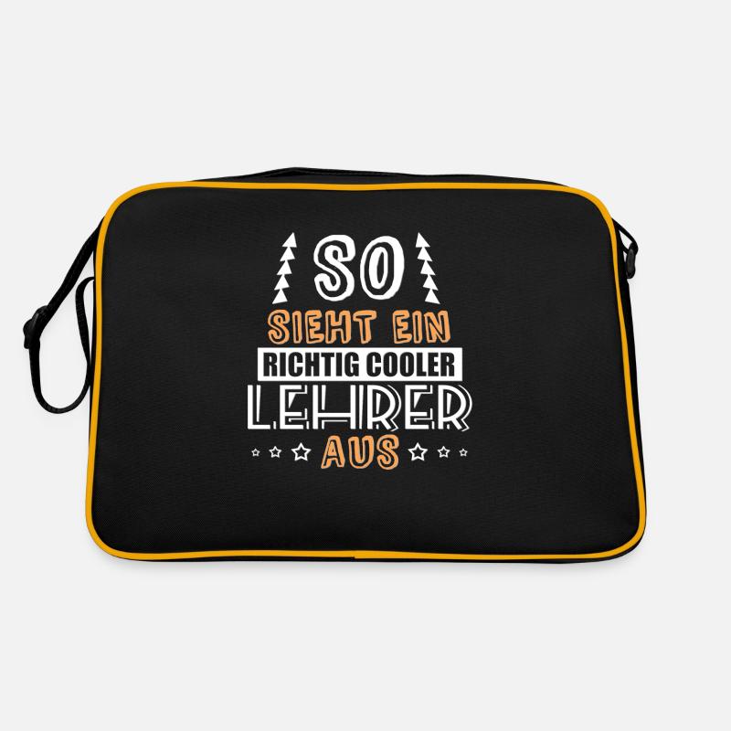 so sieht ein richtig cooler Lehrer aus Retro Tasche
