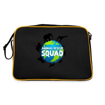 Animal Shelter Animal Rescue Squad Animal Welfare - Retro Bag - black/gold - Back