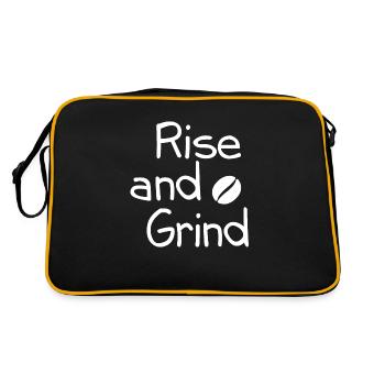 Rise and grind - Retro Bag - black/gold - Back