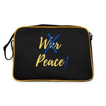 Arrêtez la guerre, faites la paix en Ukraine - Sac Retro - noir/or - Dos