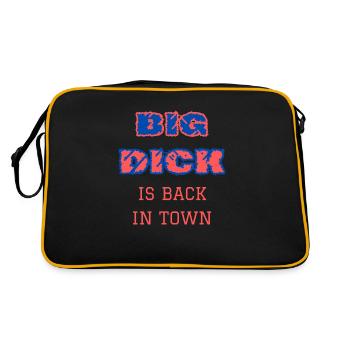 Big dick is back in town - Retro Bag - black/gold - Back