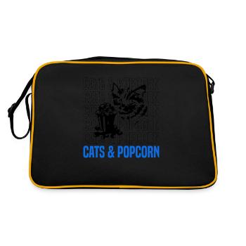 Des chats mignons et des films de pop-corn - Sac Retro - noir/or - Dos