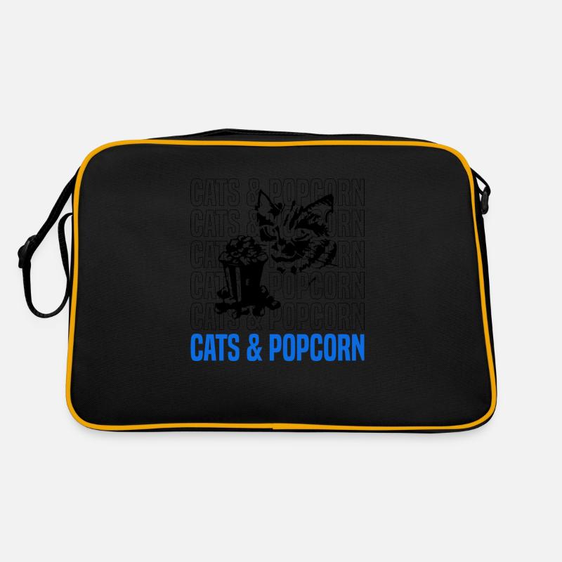 Des chats mignons et des films de pop-corn Sac Retro