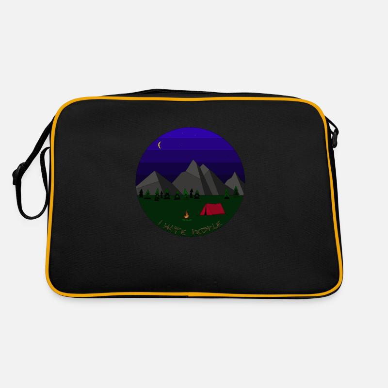 I hate People camping Retro Tasche