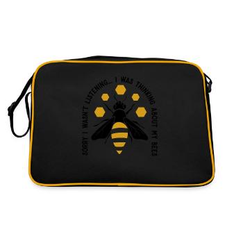 Penser à l'apiculture Le miel d'abeille - Sac Retro - noir/or - Dos