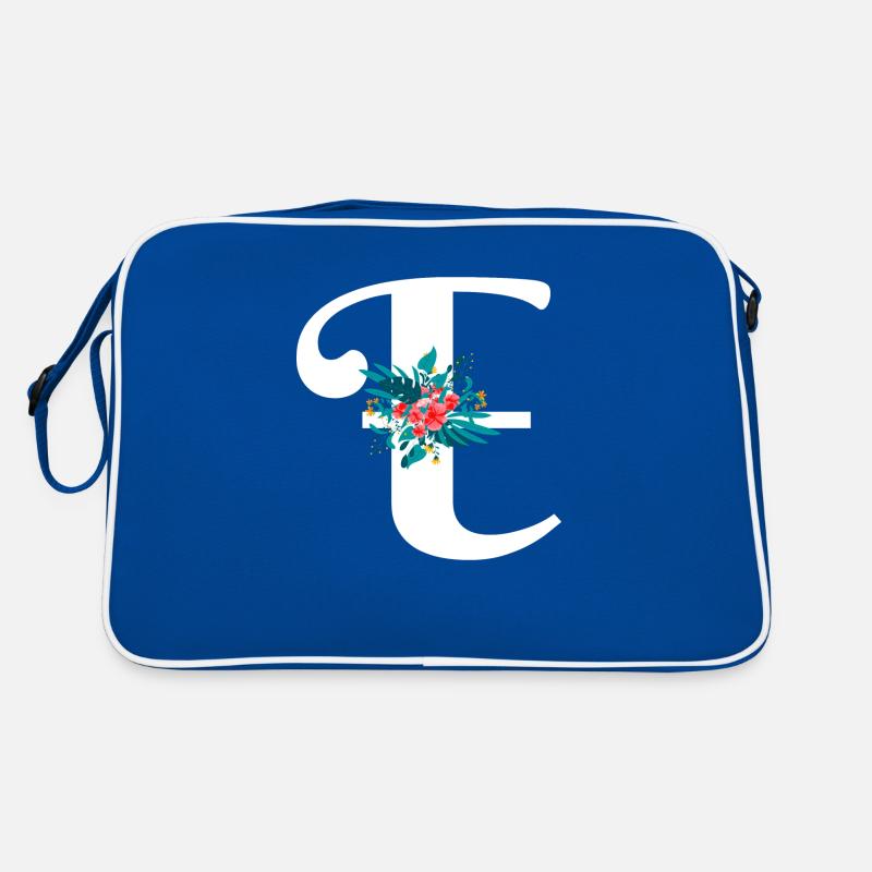 letter E flowered Retro Bag